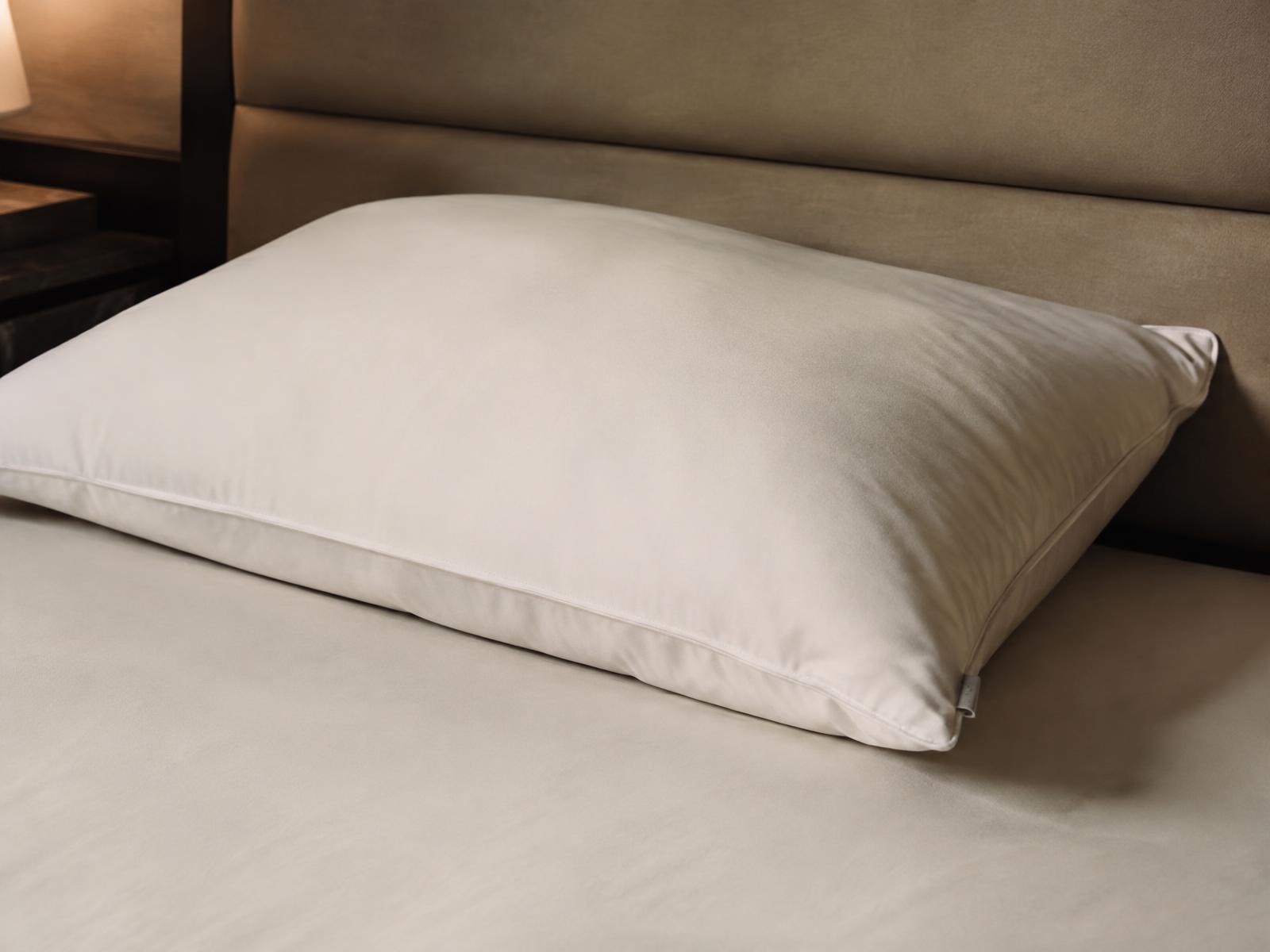 Almohada PI.YASU en una cama de hotel
